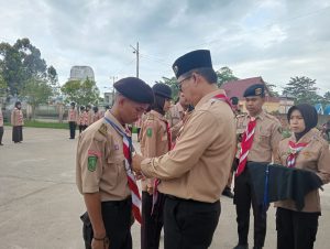Ketua Harian Gerakan Pramuka Inhil, Ahmad Junaidi Buka DIKLAT Pramuka Peduli ke VI Tahun 2025.