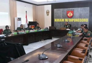 Pangdam IV/Diponegoro Ikuti Vidcon Bersama Wakil Panglima TNI Terkait KDKMP