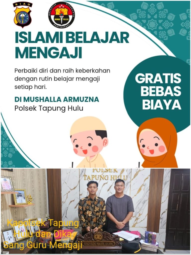 Aksi Tak Lazim Kapolsek Tapung Hulu Bikin Heboh: Mengaji Gratis, Diantar Mobil Patroli, dan Dibiayai Pribadi