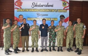 Mrsama TNI Visnu Hermawan, S.E, M.M Menjalin Silahturahmi Dengan Forkopimda Kab Bogor