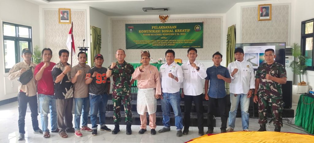 APPSI Inhil Ikuti Kegiatan Komunikasi Sosial Kreatif Kodim 0314/Inhil Semester II TA 2025