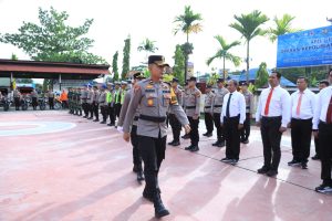 Polres Indragiri Hilir Gelar Apel Pasukan Operasi Terpusat “Lilin Lancang Kuning Tahun 2025
