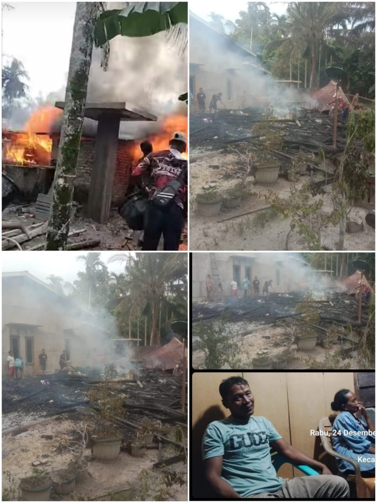 Api Menggila Hanguskan Rumah Warga Desa Danau Lancang