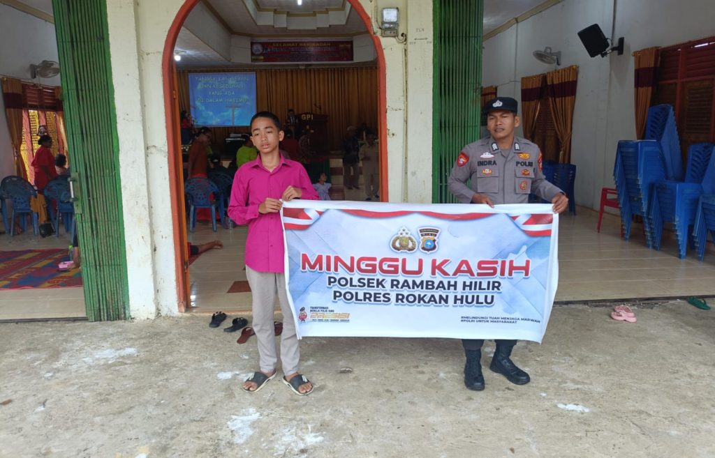 Program Minggu Kasih, Polsek Rambah Hilir Dengarkan Aspirasi Jemaat Gereja di Kumu Baru