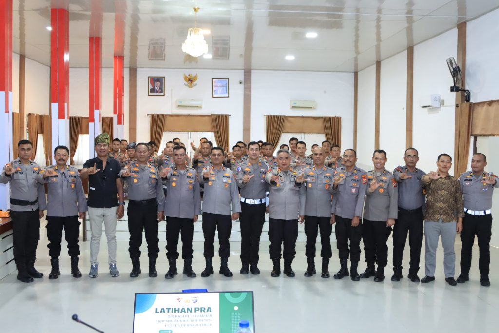 Polres Inhil Gelar Latihan Pra Operasi Keselamatan Lancang Kuning 2026 Jelang Idul Fitri