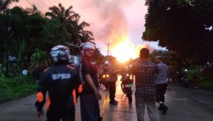 Pipa Gas Meledak, Gegerkan Warga Batu Ampar Kecamatan Kemuning