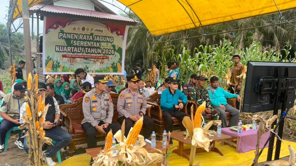 Polres Indragiri Hilir Gelar Zoom Meeting dan Panen Raya Jagung Kuartal I 2026 Dukung Swasembada Pangan