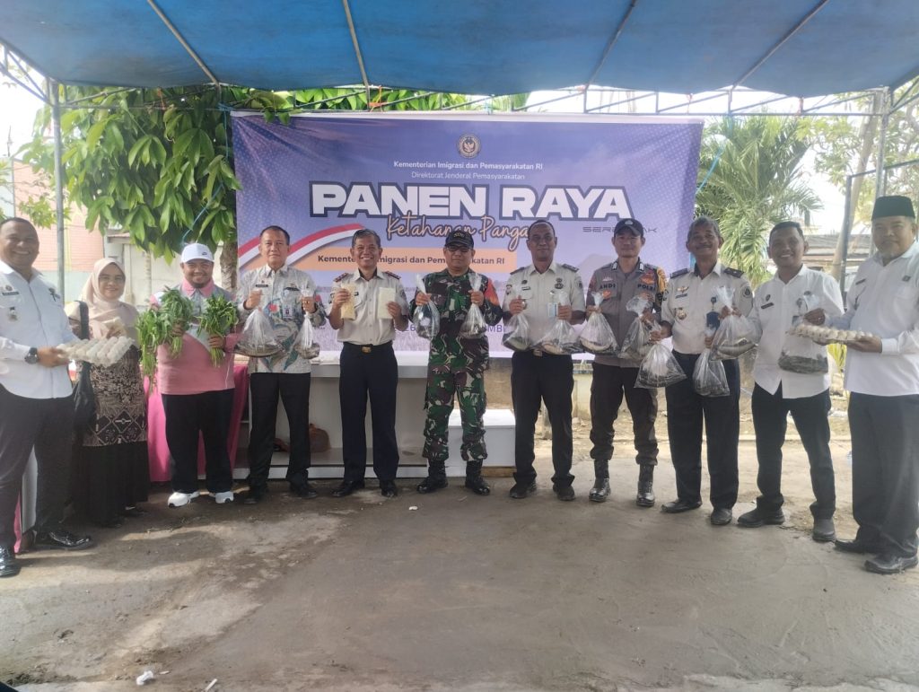 Lapas Kelas IIA Tembilahan, ikuti Gelar Panen Raya Serentak Nasional Wujudkan Ketahanan Pangan dan Kepedulian Sosial