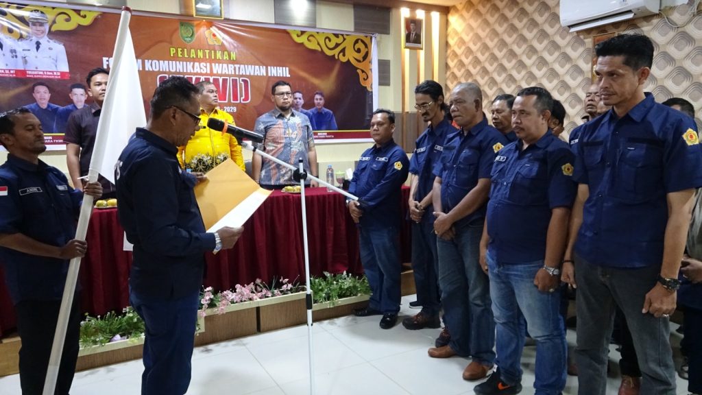 Kepengurusan Forum Komunikasi Wartawan Inhil 2026-2029 di Lantik.