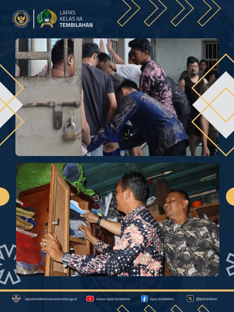 Antisipasi Gangguan Kamtib, Lapas Tembilahan Laksanakan Razia Blok Hunian