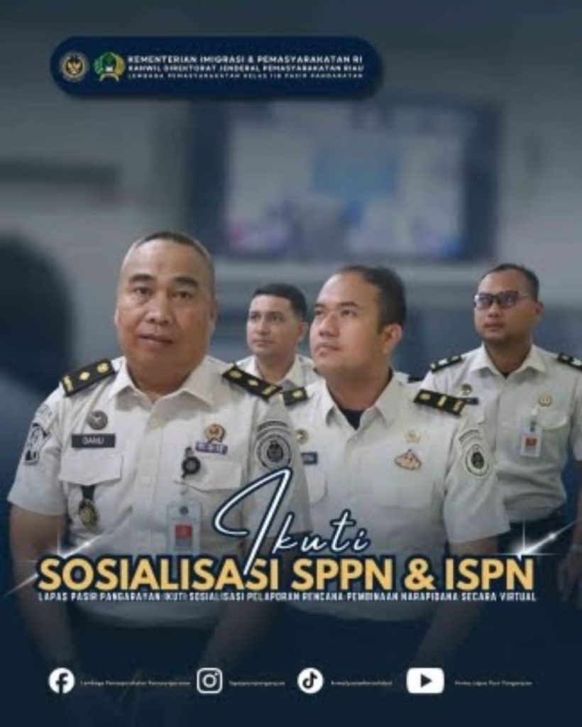Lapas Pasir Pangarayan Ikuti Sosialisasi Pelaporan Rencana Pembinaan Narapidana Secara Virtual