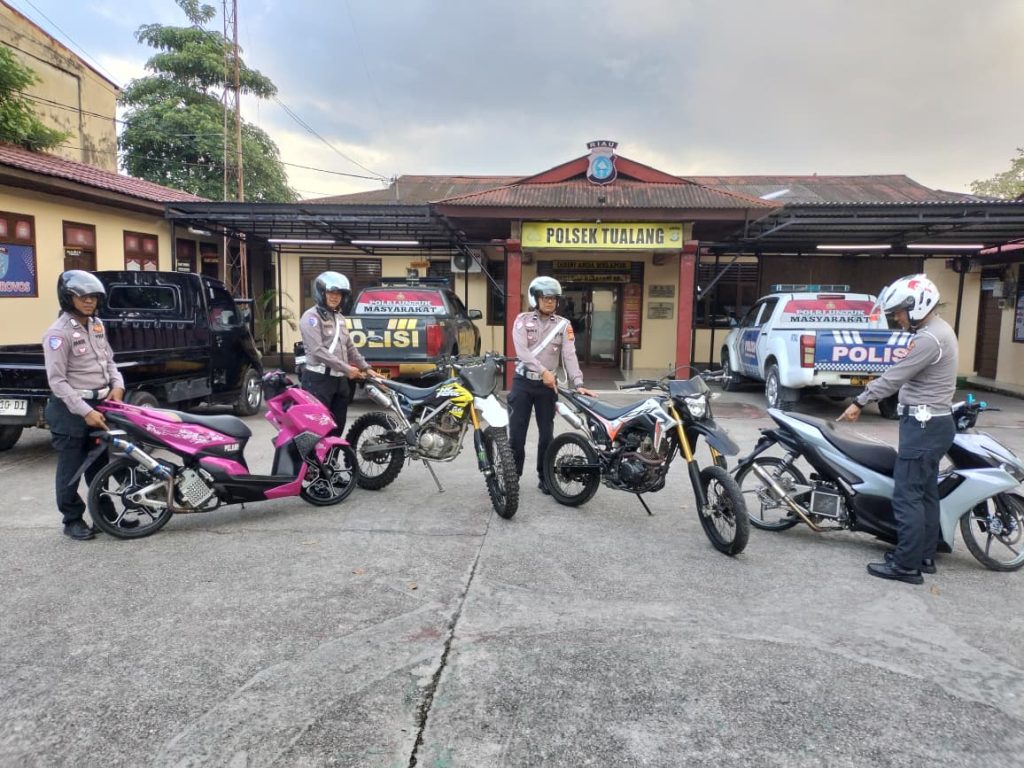 Operasi Keselamatan 2026, Polisi Tindak 4 Kendaraan Berknalpot Brong di Tualang