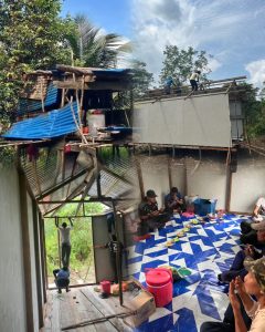 Polri Hadir untuk Masyarakat, Bhabinkamtibmas Gelar Bedah Rumah Warga Kurang Mampu di Pelangiran