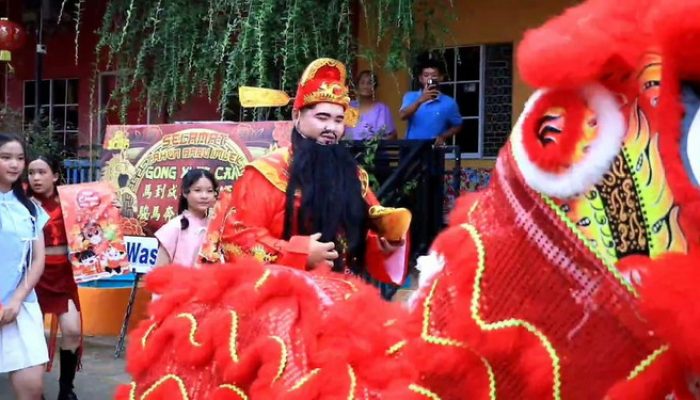 Perayaan Imlek 2577 di Inhil Berlangsung Meriah dengan Kehadiran Dewa Rezeki