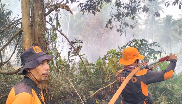 Inhil Siaga Darurat Karhutla, Kalaksa R. Irliansah Perintahkan Tim TRC Pantang Pulang Sebelum Api di Tempuling Padam