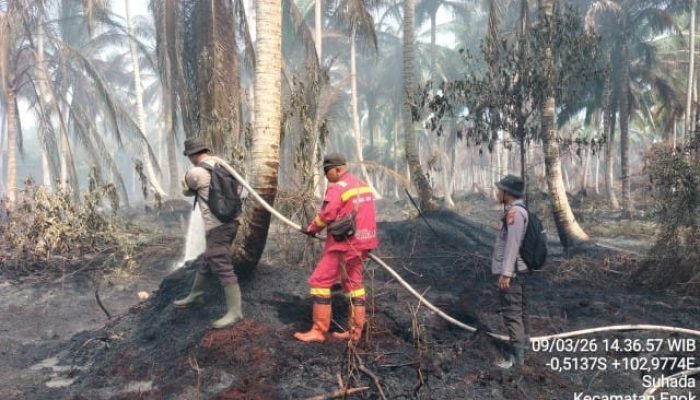Polsek Tempuling Bersama Tim Gabungan Lakukan Pendinginan Hotspot di Tanjung Pidada