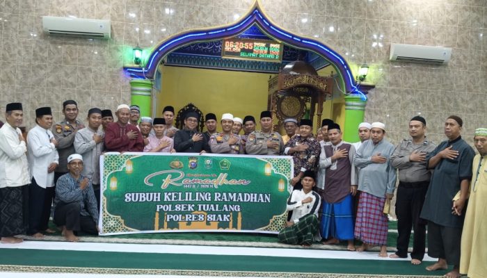 Subuh Ramadhan yang Menyatukan, Kapolsek Tualang Sampaikan Pesan Kamtibmas di Masjid Al-Furqon
