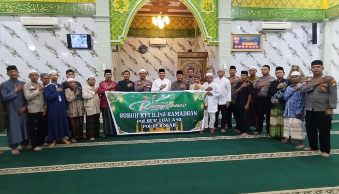 Menebar Pesan Damai di Waktu Subuh, Kapolsek Tualang Suling di Masjid Al-Hidayatul Muttaqin