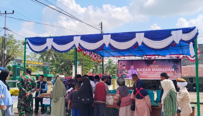 Kodim 0314/Inhil Gelar Bazar Ramadhan, Bantu Warga Penuhi Kebutuhan Jelang Idul Fitri