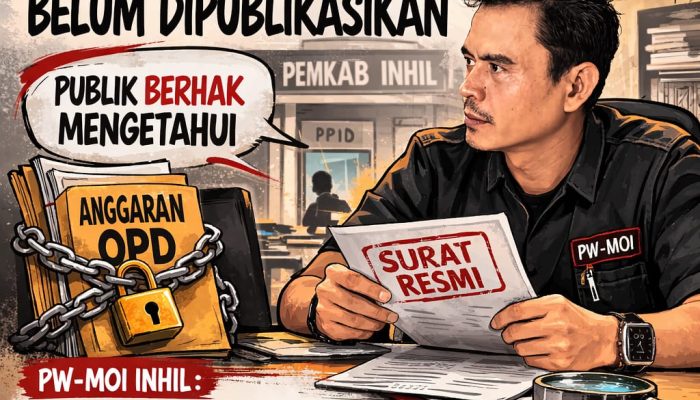 49 Hari Usai APBD Disahkan, Rincian Anggaran OPD di Inhil Belum Dipublikasikan, PW-MOI Akan Surati Pemkab