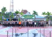 Kapolres Inhil AKBP Farouk Oktora S.H, S.I.K, Pimpin Apel Pengamanan Pawai Malam Takbir Idul Fitri 1447 H di Inhil, Libatkan 258 Personel Gabungan