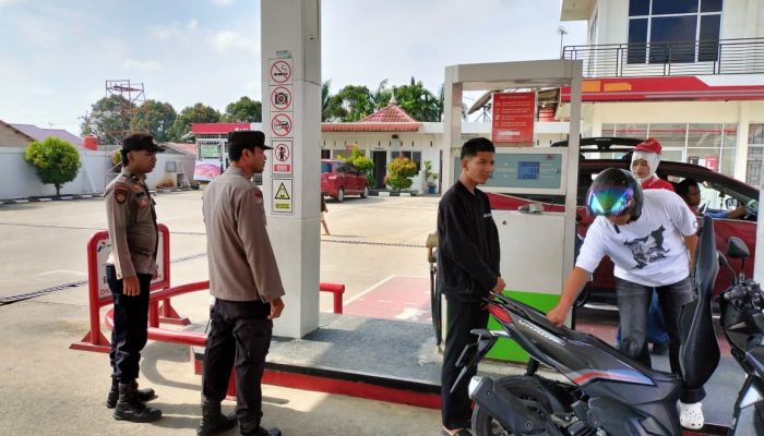 Pastikan Stok Aman, Polsek Tualang Intensifkan Pengecekan SPBU