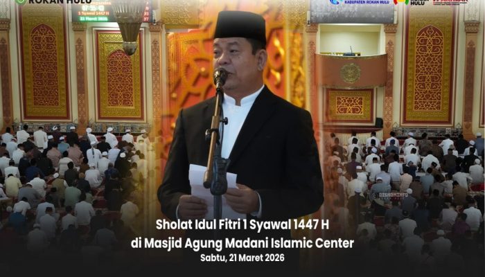 Pemerintah Kabupaten Rokan Hulu Gelar Shalat Idul Fitri 1447 H di Masjid Agung Islamic Center 21 Maret 2026
