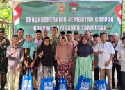 Dandim 0314/Inhil Laksanakan Peletakan Batu Pertama Pembangunan Jembatan Garuda di Reteh