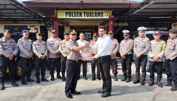 Kapolsek Tualang Gelar Halal Bihalal dan Pelepasan Personel Mutasi, Tekankan Dedikasi Tugas