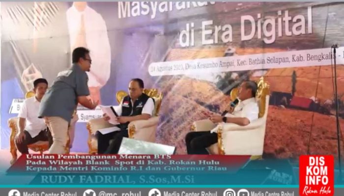 Kunker Menkominfo RI : Rokan Hulu Sampaikan Usulan Menara BTS untuk 21 Desa Blankspot
