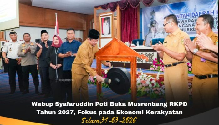 Wabup Syafaruddin Poti Buka Musrenbang RKPD Tahun 2027, Fokus pada Ekonomi Kerakyatan