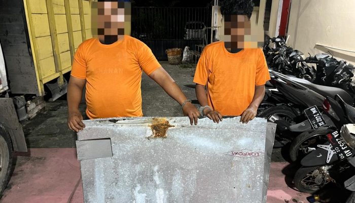 Gerak Cepat Polsek Tualang, Dua Pelaku Curat Seng Milik PT BSP Langsung Diamankan