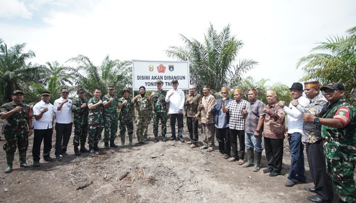 Dandim 0314/Inhil Bersama Bupati Tinjau Pembangunan Yon TP 953/Harimau Rawa di Kempas
