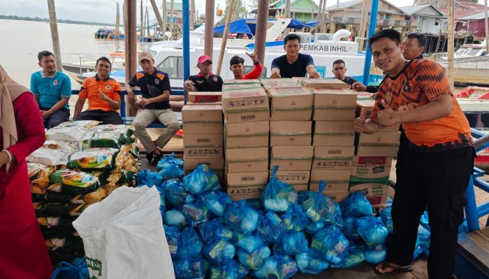 BPBD Inhil Salurkan Bantuan untuk Korban Kebakaran di Pulau Kijang.