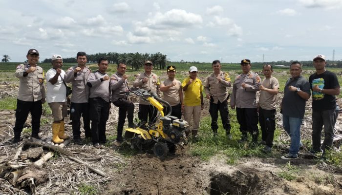 Polsek Tualang Dukung Ketahanan Pangan Nasional, Lahan Jagung Mulai Disiapkan