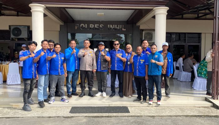 KNPI Inhil Dukung Penuh Langkah Kapolres Inhil Menjaga Keamanan Dan Ketertiban Masyarakat Di Wilayah Inhil Dalam Agenda Sabuk Kamtibmas Polres Inhil.