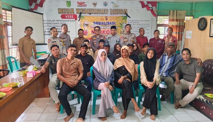 Polsek Kemuning Gelar Sosialisasi Pencegahan Penyalahgunaan Narkoba di Desa Kemuning Muda