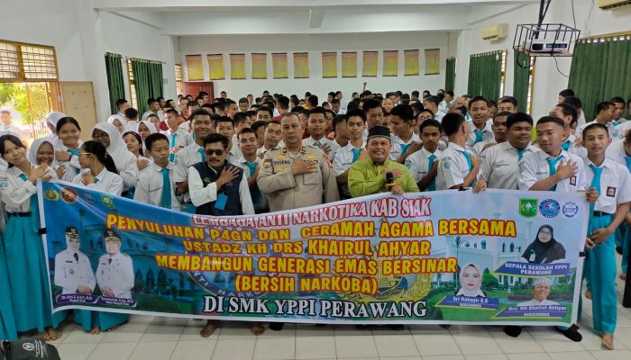 Polsek Tualang dan LAN Siak Edukasi Pelajar SMKS YPPI Bahaya Narkoba dan Pentingnya Tertib Berlalu Lintas