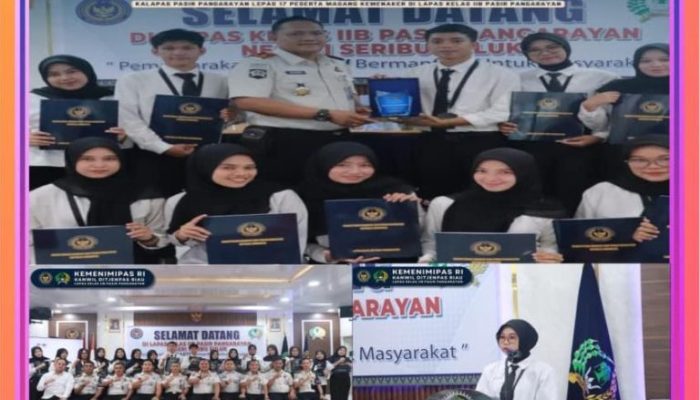 Kalapas Pasir Pangaraian Lepas 17 Peserta Magang Program Kemenaker di Lapas Kelas IIB Pasir Pangaraian