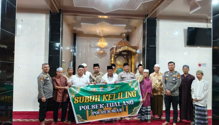 Subuh Keliling Polsek Tualang, Pererat Ukhuwah dan Sampaikan Pesan Kamtibmas