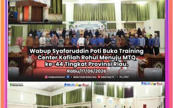 Wabup Syafaruddin Poti Buka Training Center Kafilah Rohul Menuju MTQ ke-44 Tingkat Provinsi Riau