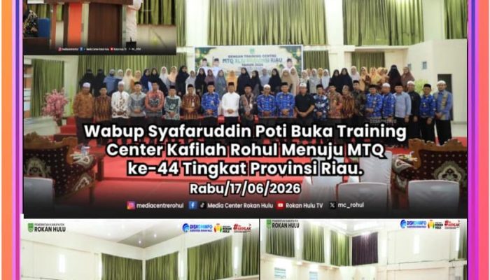 Wabup Syafaruddin Poti Buka Training Center Kafilah Rohul Menuju MTQ ke-44 Tingkat Provinsi Riau
