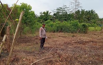 Dukung Asta Cita Presiden, Polsek Kuindra Bersama Pemdes Tanjung Melayu Siapkan Lahan Ketahanan Pangan