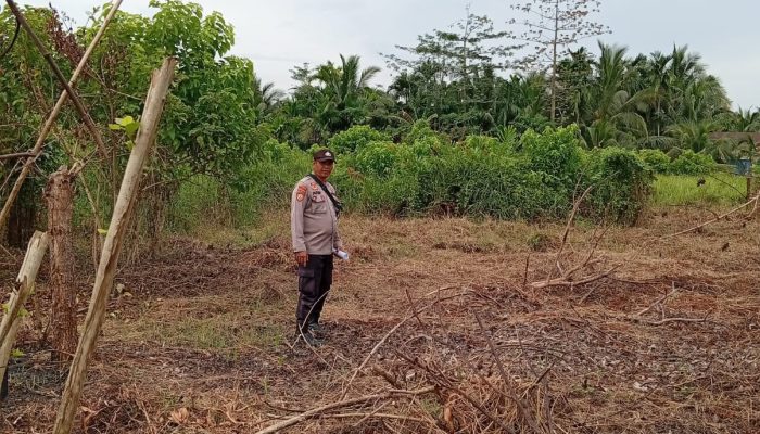 Dukung Asta Cita Presiden, Polsek Kuindra Bersama Pemdes Tanjung Melayu Siapkan Lahan Ketahanan Pangan