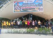 Senam Sehat Bersama Polsek Tualang Dalam Rangka Hari Bhayangkara Ke-80 Bertajuk Green Policing