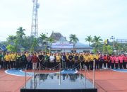 Polres Indragiri Hilir Gelar Pekan Olahraga Polri dan Salurkan 200 Paket Bansos Sambut Hari Bhayangkara ke-80