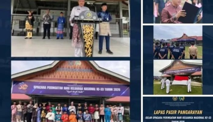 Sampaikan Pidato Menteri, Lapas Pasir Pengaraian Gelar Upacara Hari Keluarga Nasional