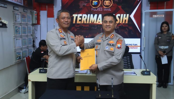 Welcome and Farewell Parade, AKBP Donny Eko Listianto Resmi Sambut Tongkat Komando Polres Indragiri Hilir