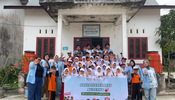 Mahasiswa KKN UNRI Pekan Arba Gelar Sosialisasi “Stop Bullying” di SDN 011 Tembilahan