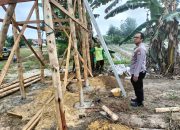 Kapolsek Tualang Cek Pembangunan Tangki Air di Ponpes Abu Huroiroh, Perkuat Program Ketahanan Pangan